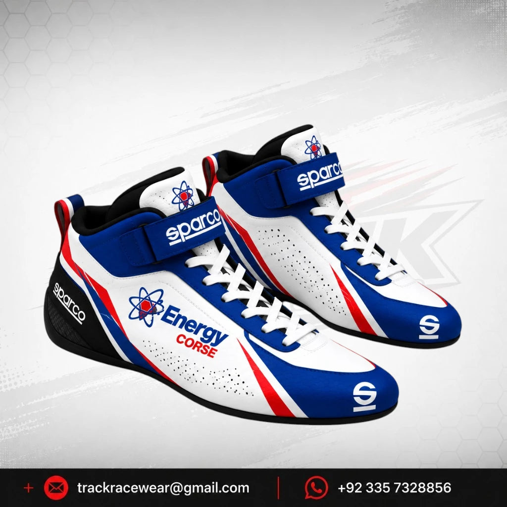 Energy Corse Racing Shoes – Blue White & Red