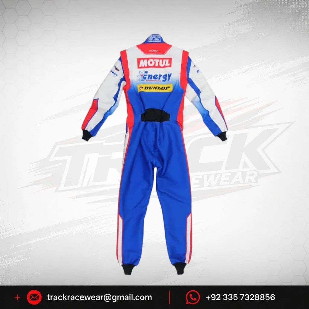 Energy Racing Karting Suit – Blue Red & White
