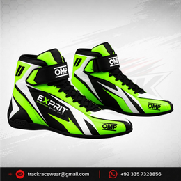 Exprit Black Green High-Top Karting Shoes