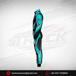 Exprit Black & Aqua Custom Kart Racing Suit