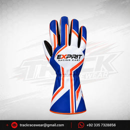 Exprit Blue Orange Racing Kart Gloves