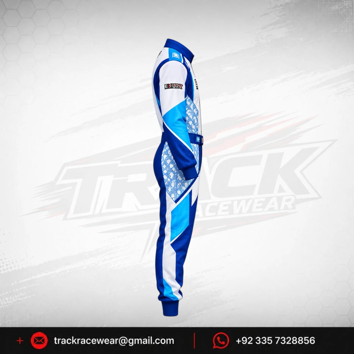 Exprit Blue & Light Blue Custom Racing Suit