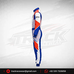 Exprit Blue, Red & White Custom Karting Race Suit