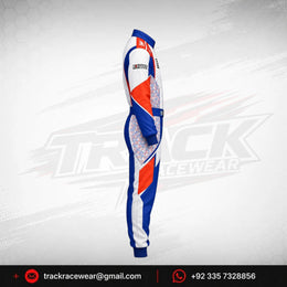 Exprit Blue, Red & White Custom Karting Race Suit