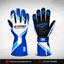 Exprit Blue & White Kart Racing Gloves
