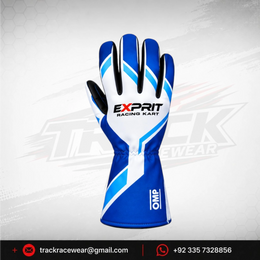 Exprit Blue & White Kart Racing Gloves