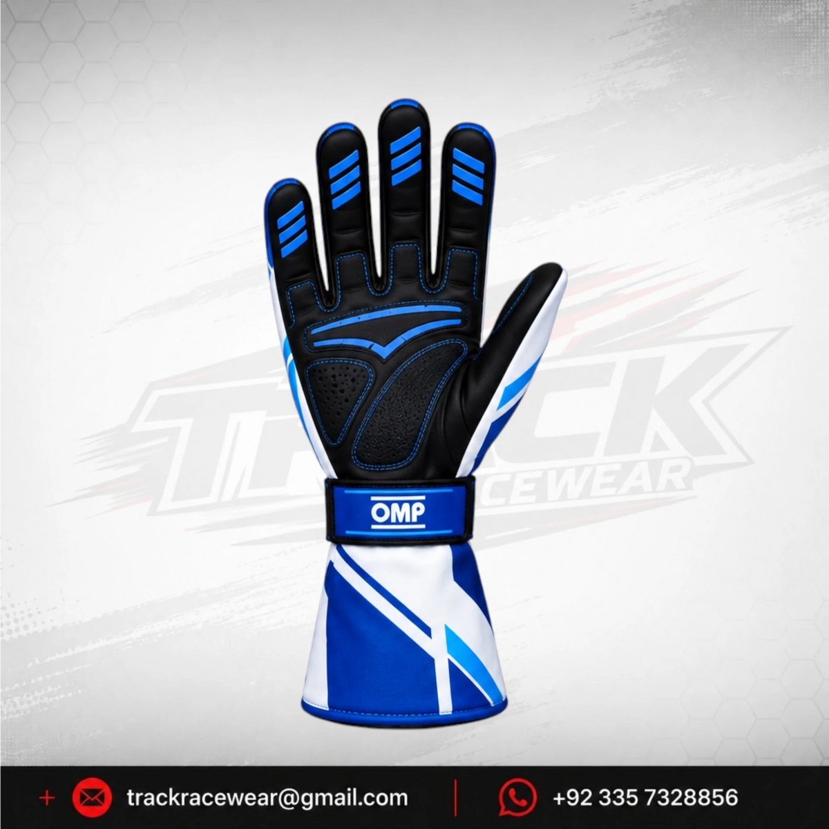 Exprit Blue & White Kart Racing Gloves