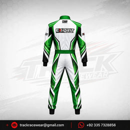 Exprit Emerald Green & White Custom Kart Racing Suit