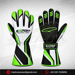 Exprit Green White Black Kart Racing Gloves