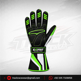 Exprit Green White Black Kart Racing Gloves