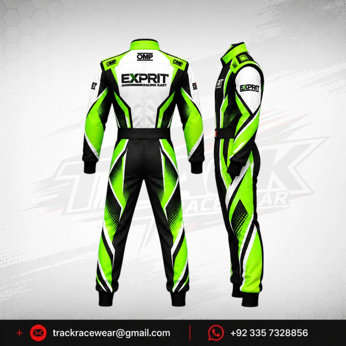 Exprit Neon Green & Black Kart Racing Suit
