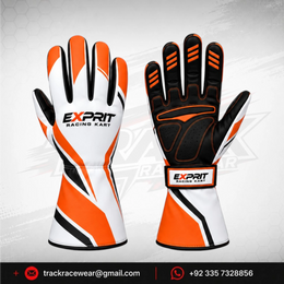 Exprit Orange & White Kart Racing Gloves