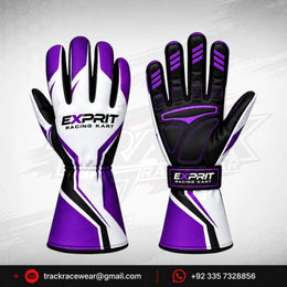 Exprit Purple Precision Kart Racing Gloves