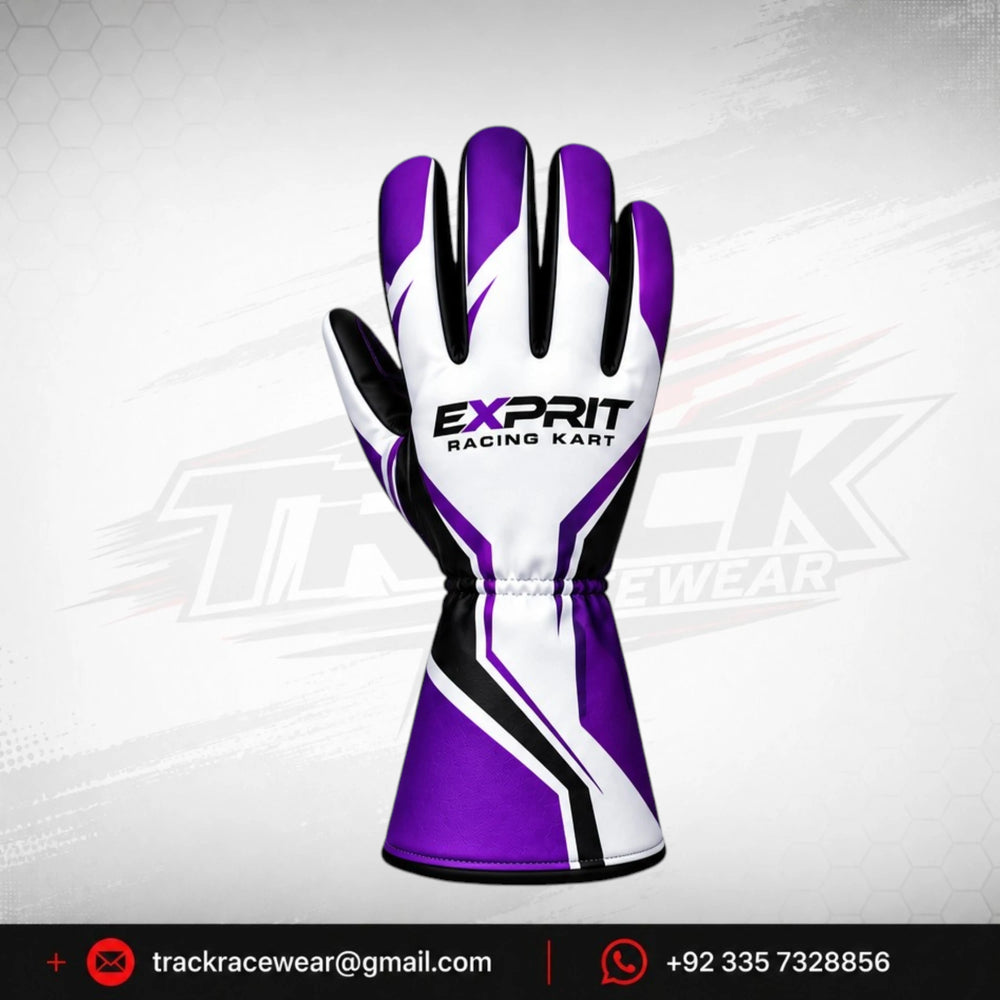Exprit Purple Precision Kart Racing Gloves
