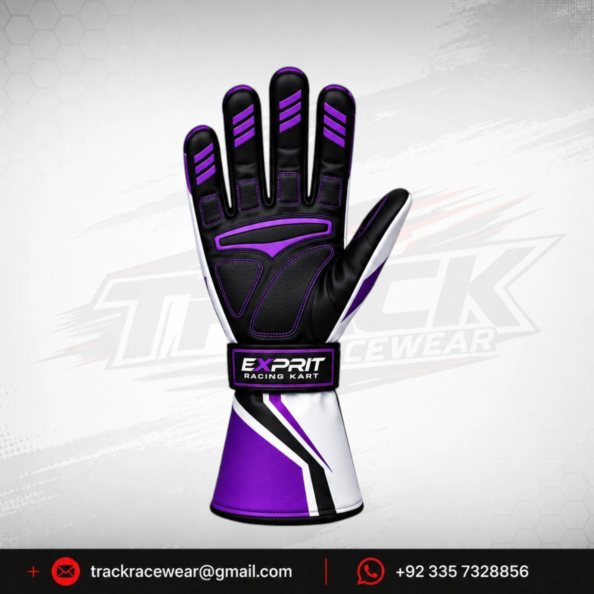 Exprit Purple Precision Kart Racing Gloves