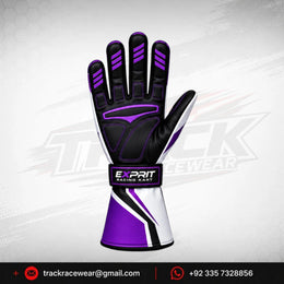 Exprit Purple Precision Kart Racing Gloves