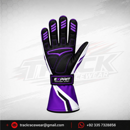 Exprit Purple White Kart Racing Gloves
