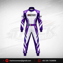 Exprit Purple & White Performance Kart Racing Suit
