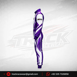 Exprit Purple & White Performance Kart Racing Suit