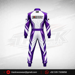 Exprit Purple & White Performance Kart Racing Suit