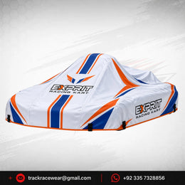 Exprit Racing Kart Cover – White Blue & Orange