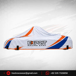 Exprit Racing Kart Cover – White Blue & Orange