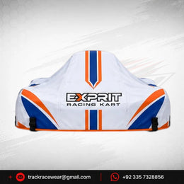 Exprit Racing Kart Cover – White Blue & Orange