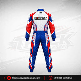 Exprit Red & Royal Blue Motorsport Kart Racing Suit