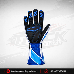 Exprit Royal Blue & Cyan Kart Racing Gloves