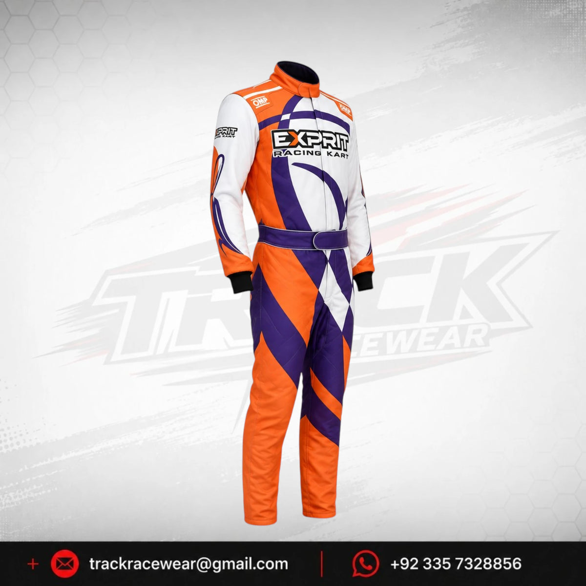 Exprit Orange & Purple Kart Racing Suit