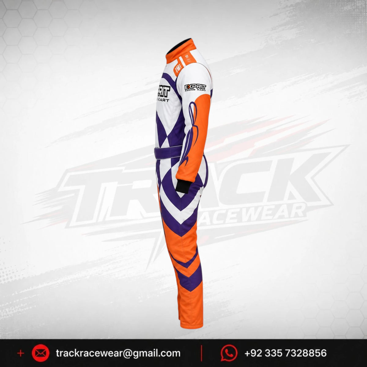 Exprit Orange & Purple Kart Racing Suit