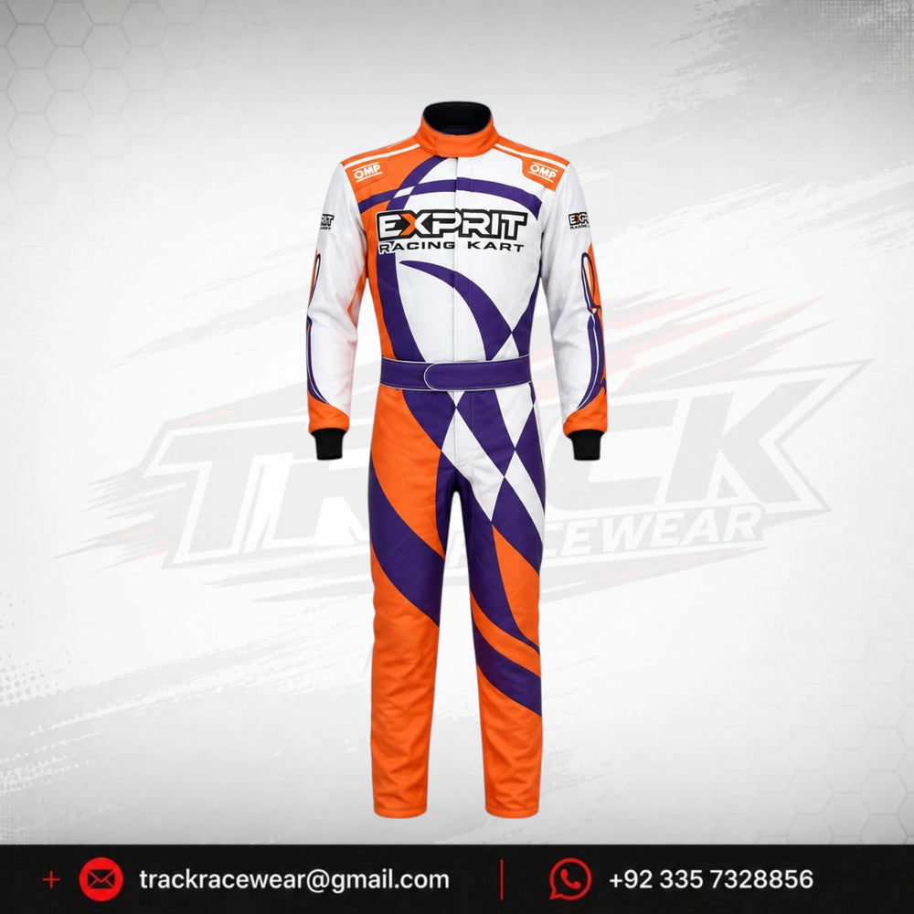 Exprit Orange & Purple Kart Racing Suit
