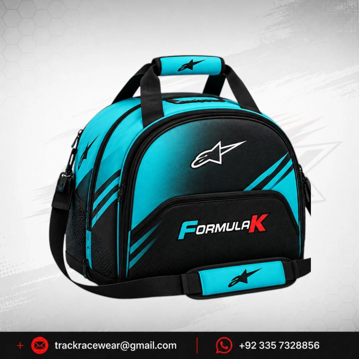 Formula K Turquoise Black Motorcycle Helmet Travel Bag