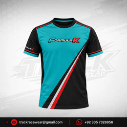 Formula K Turquoise & Black Motorsport T-Shirt