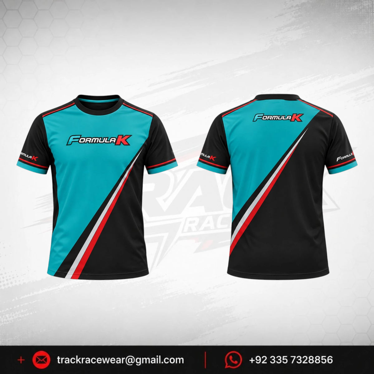 Formula K Turquoise & Black Motorsport T-Shirt
