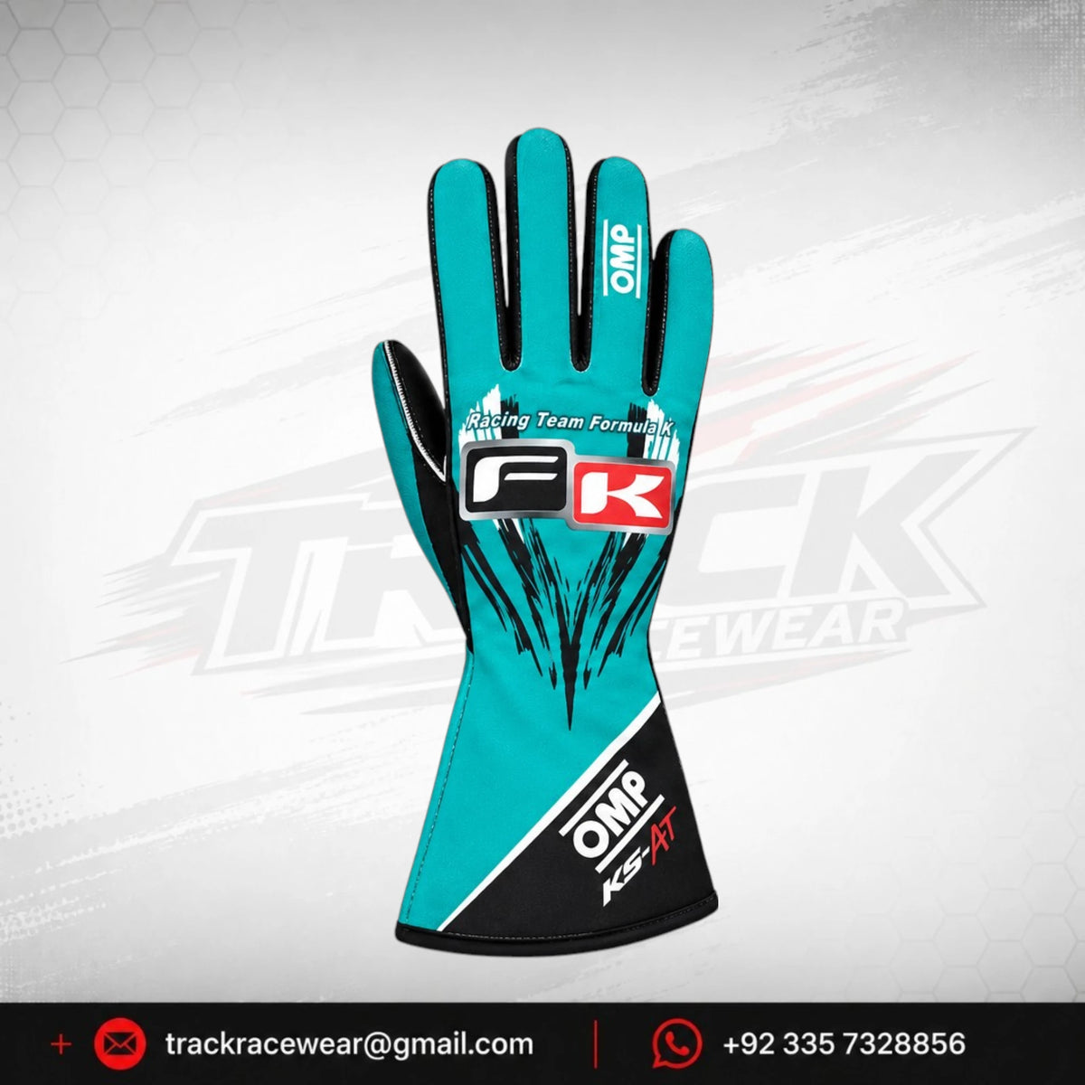 Formula K KS-AT Turquoise Racing Glove for Karting