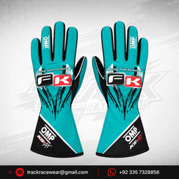 Formula K KS-AT Turquoise Racing Glove for Karting