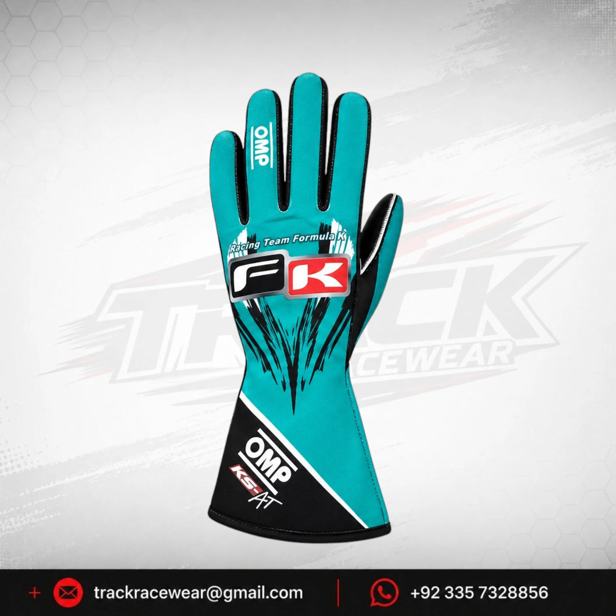Formula K KS-AT Turquoise Racing Glove for Karting
