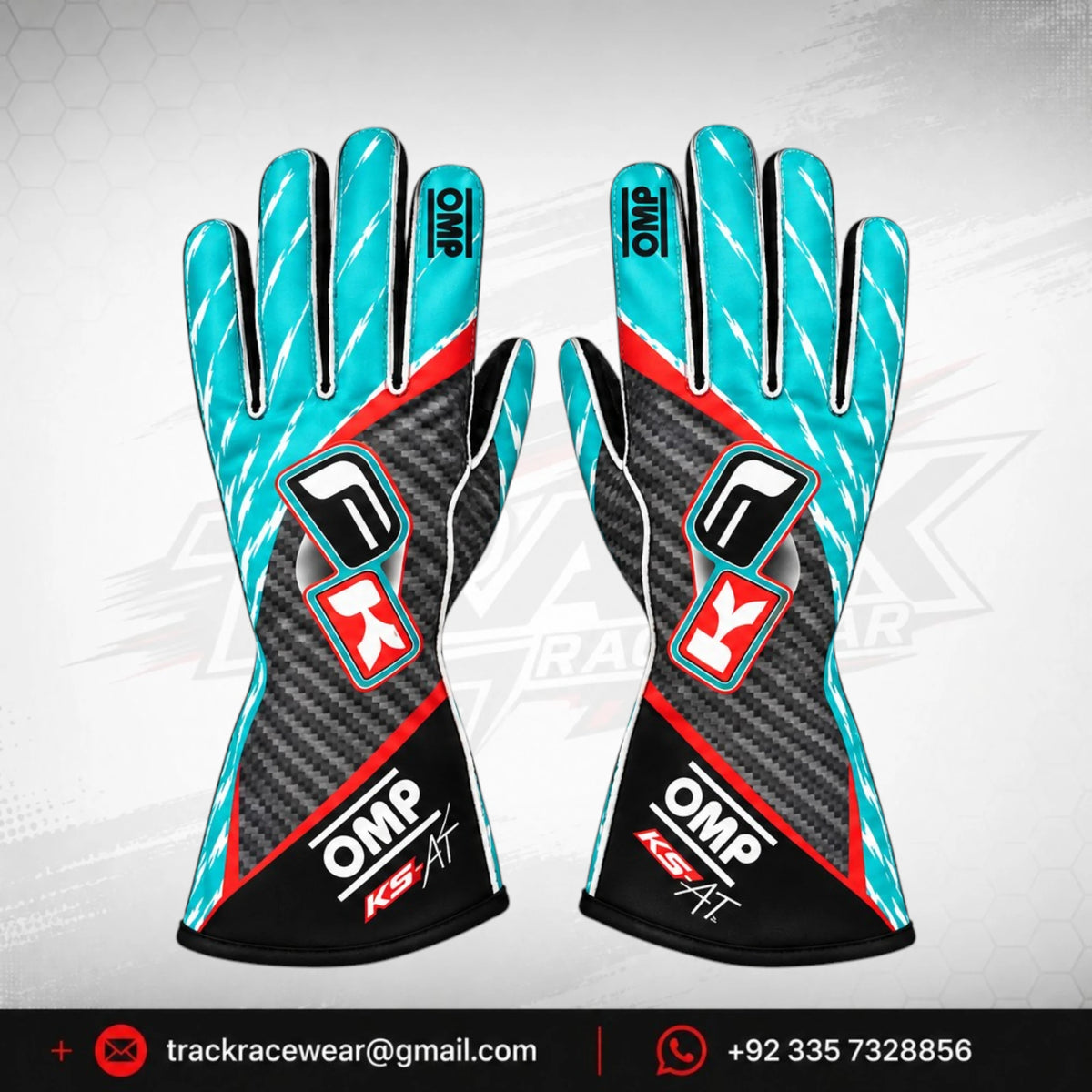 Formula K KS-AT Performance Karting Gloves with Carbon-Style Grip Design