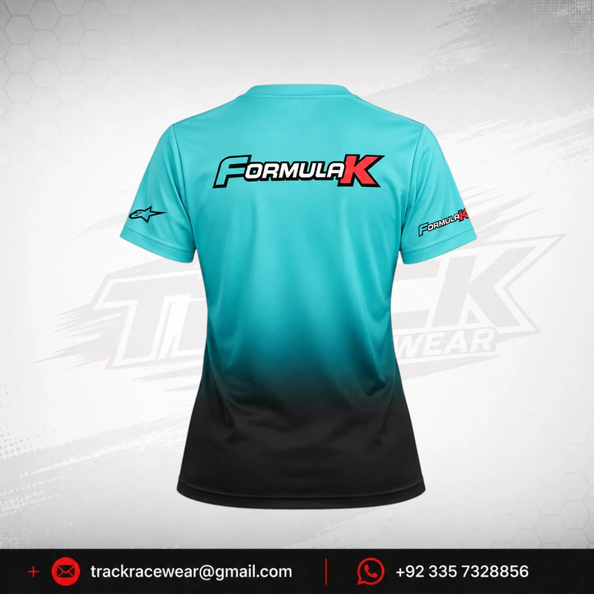 Formula K Turquoise Gradient Racing T-Shirt