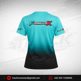 Formula K Turquoise Gradient Racing T-Shirt