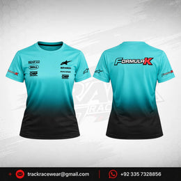 Formula K Turquoise Gradient Racing T-Shirt