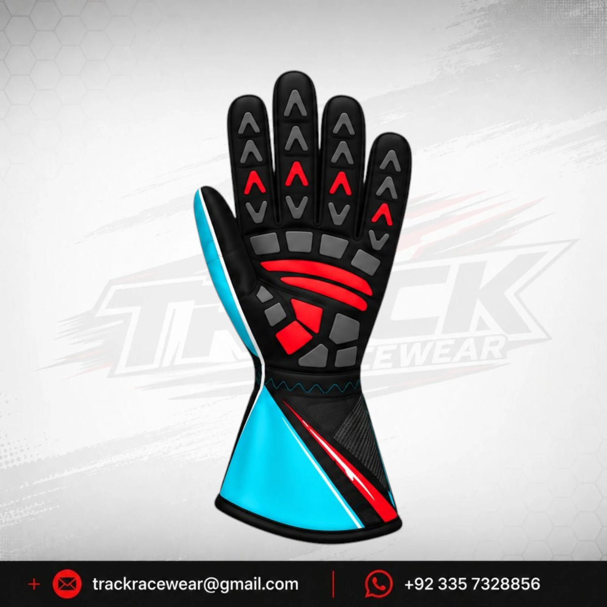 FK Turquoise Motorsport Karting Gloves – Performance Racing Gear
