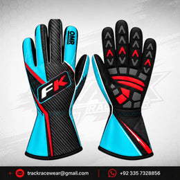 FK Turquoise Motorsport Karting Gloves – Performance Racing Gear