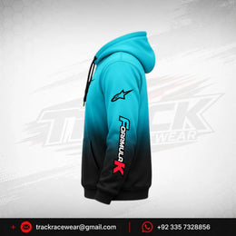 Formula K Turquoise & Black Motorsport Hoodie