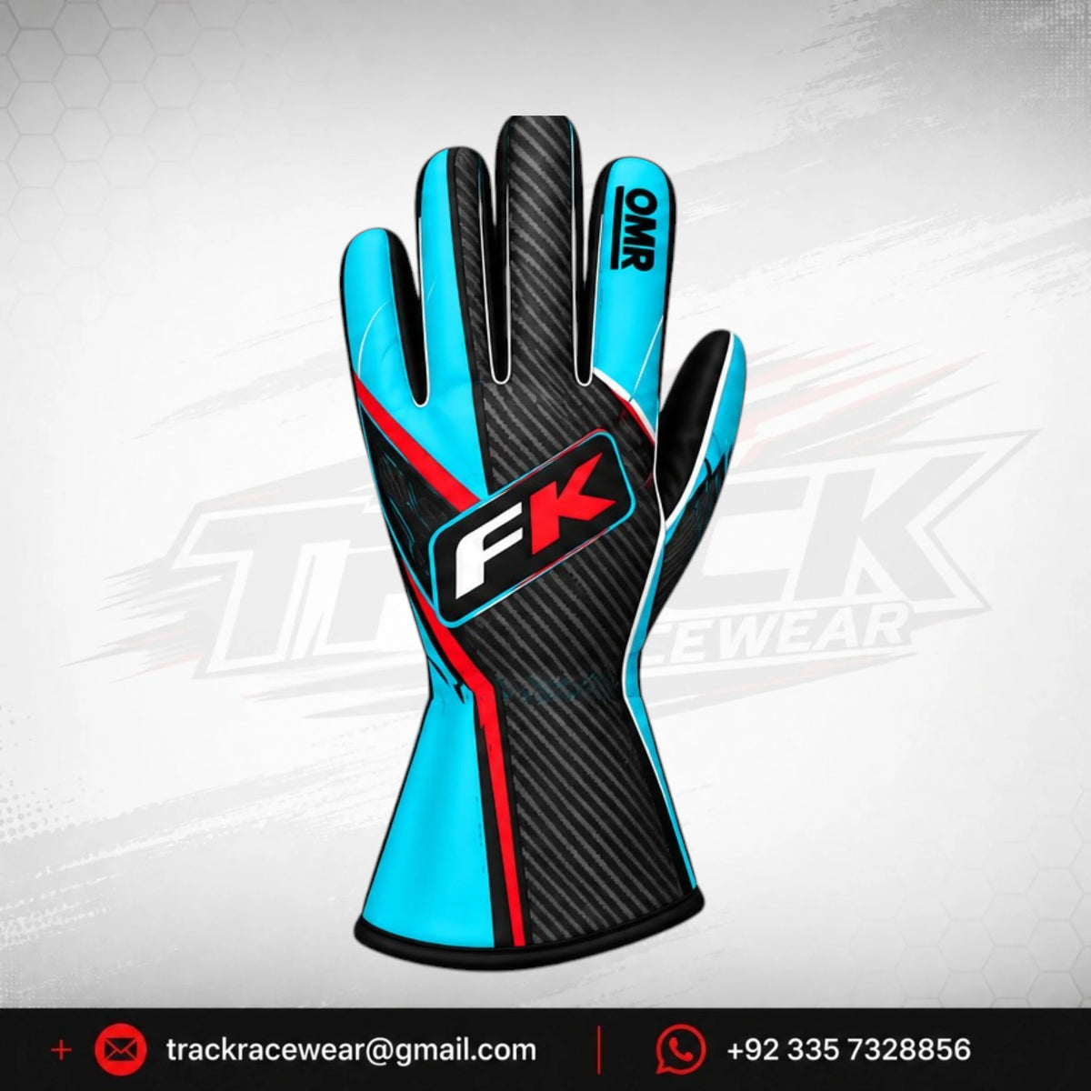 FK Turquoise Motorsport Karting Gloves – Performance Racing Gear