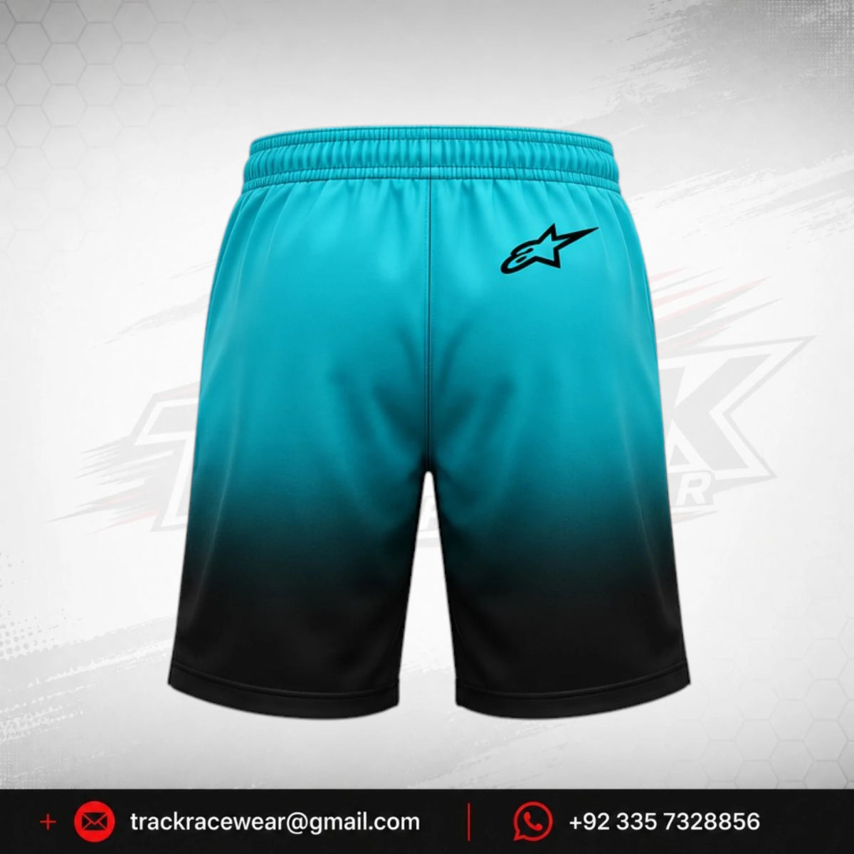 Formula K Turquoise & Black Motorsport Team Shorts