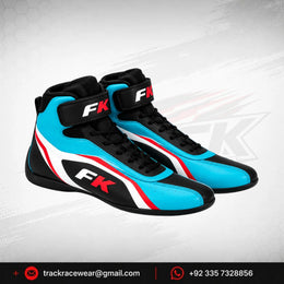 FK Turquoise & Black High-Top Racing Shoes