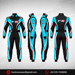 FK Turquoise & Black Kart Racing Suit – OMP Motorsport Design