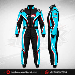 FK Turquoise & Black Kart Racing Suit – OMP Motorsport Design